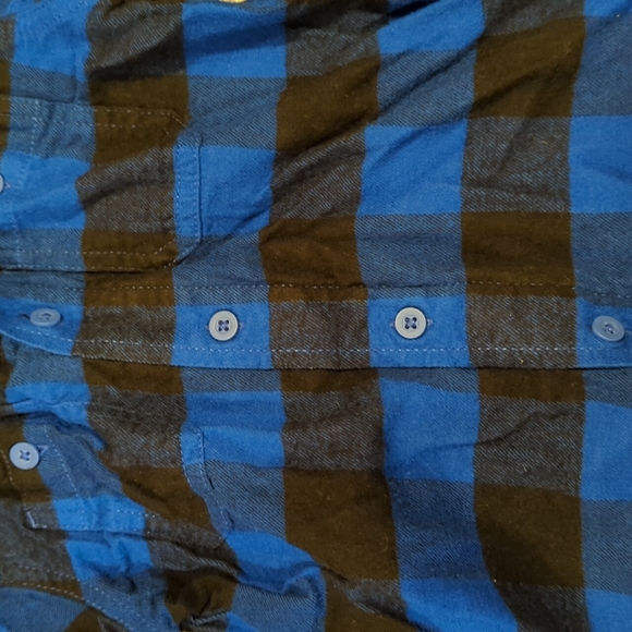 Wonder Nation boys xs(4-5) blue and black flannel - Picture 2 of 3